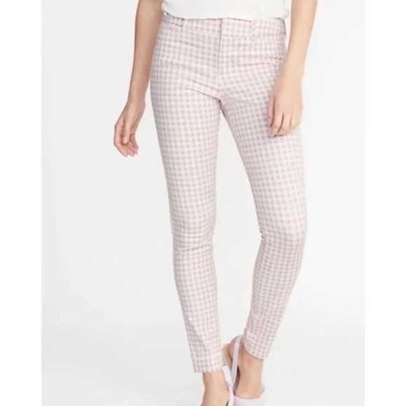 NWT Old Navy Pixie Pant 14 Pink Gingham - Picture 1 of 2